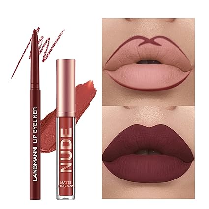 BestLand 12Pcs Matte Liquid Lipstick + Lip Liner Pens